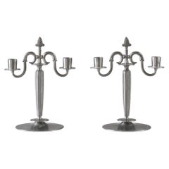 Paire de candélabres Svenskt Tenn par Edvin Ollers, Stockholm, 1929