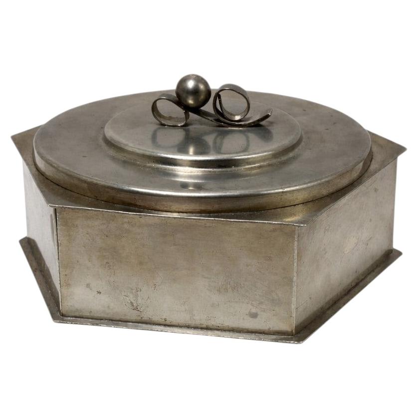 Svenskt Tenn Pewter Lidded Box, Sweden 1936, Scandinavian Modern