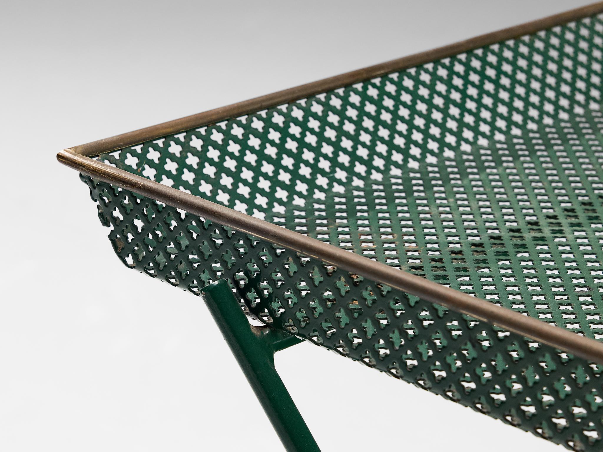 Svenskt Tenn Serving Trolley in Green Lacquered Metal For Sale 4