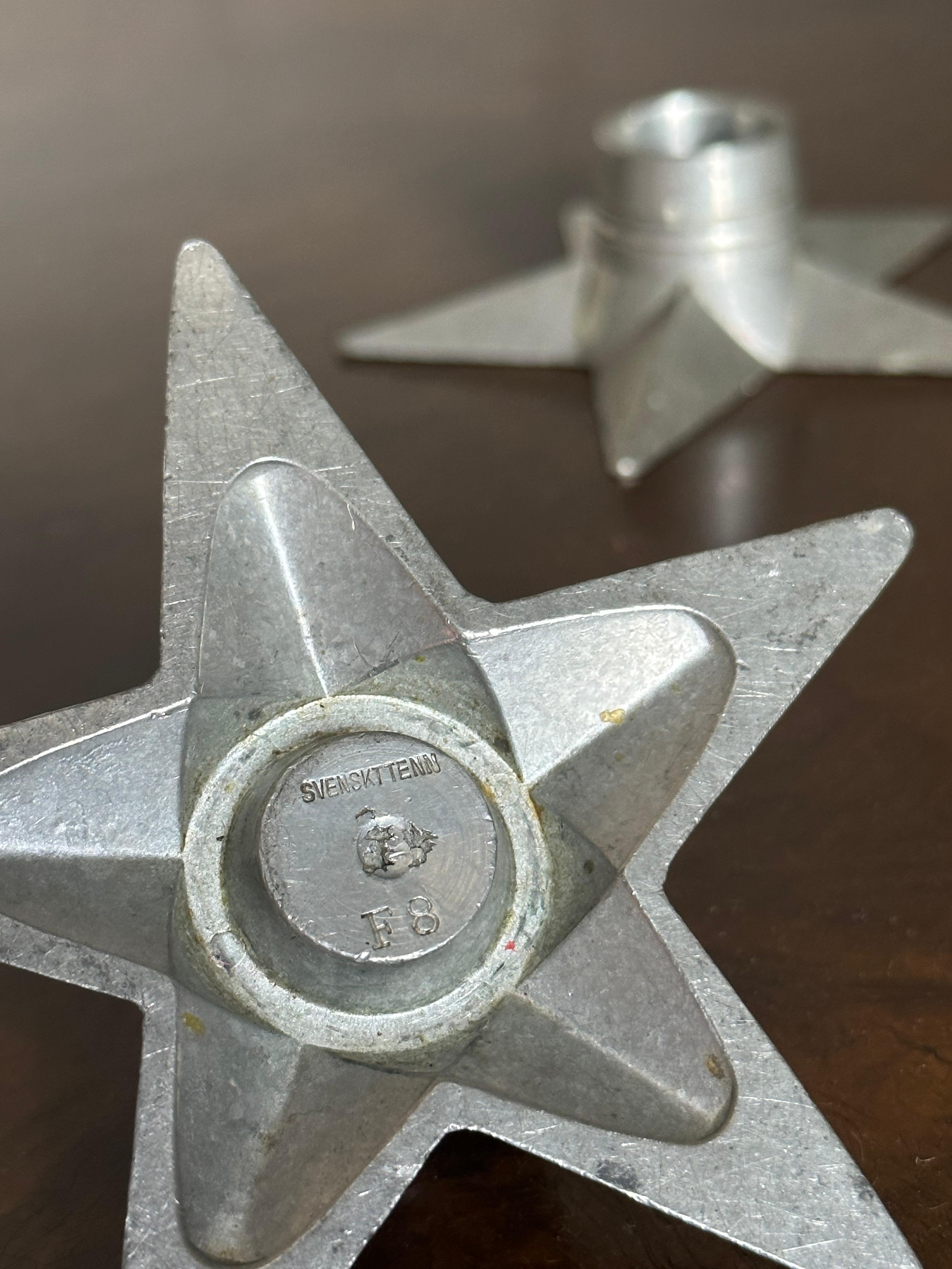 Portacandele a forma di stella di Svenskt Tenn in peltro - una coppia In condizioni buone in vendita a St.Petersburg, FL