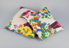 Svenskt Tenn. Two cushions. Textile design by Josef Frank. Mid-20th C.
