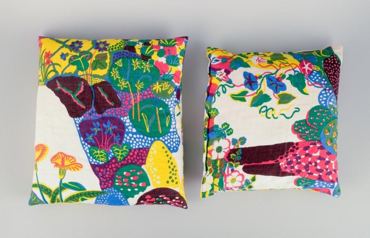 Svenskt Tenn. Two cushions. Textile design by Josef Frank. Mid-20th C. For Sale 2
