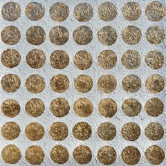 'Around the World' by Sveta - White and Gold Contemporary Abstract Spheres