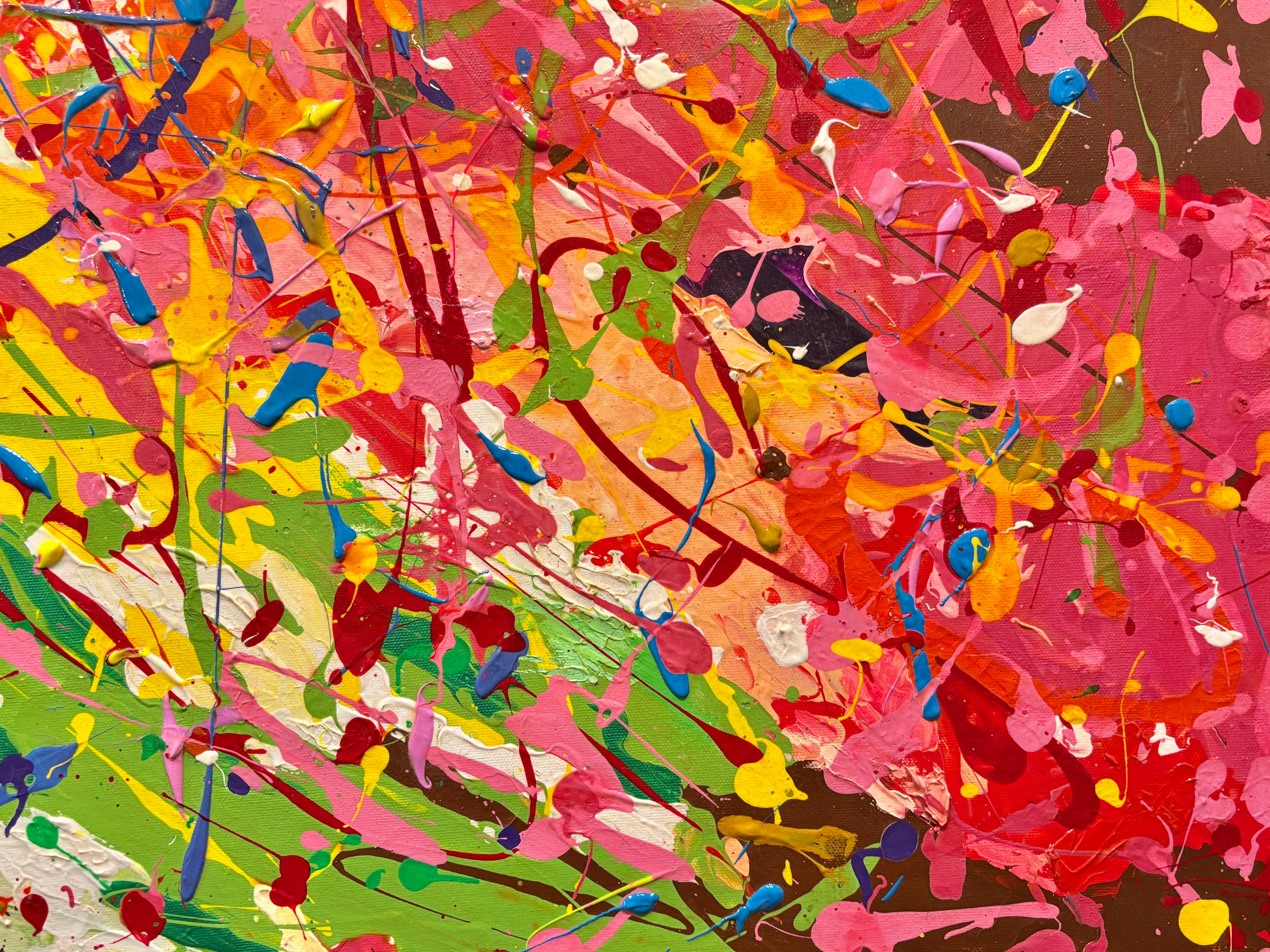 'Birthday Everyday' di Sveta Hessler - Vibrante splatter astratto contemporaneo in vendita 10