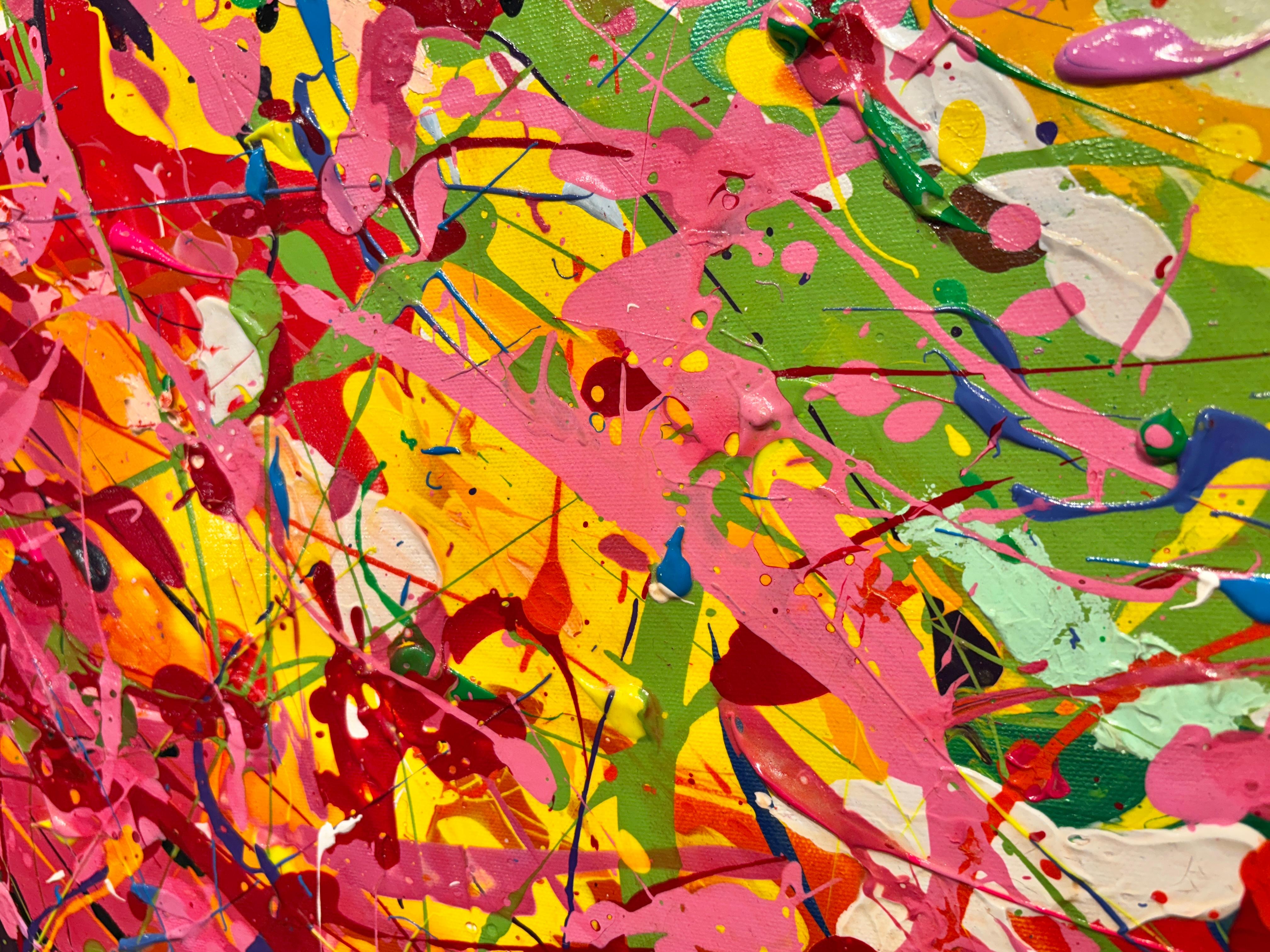 'Birthday Everyday' di Sveta Hessler - Vibrante splatter astratto contemporaneo in vendita 5