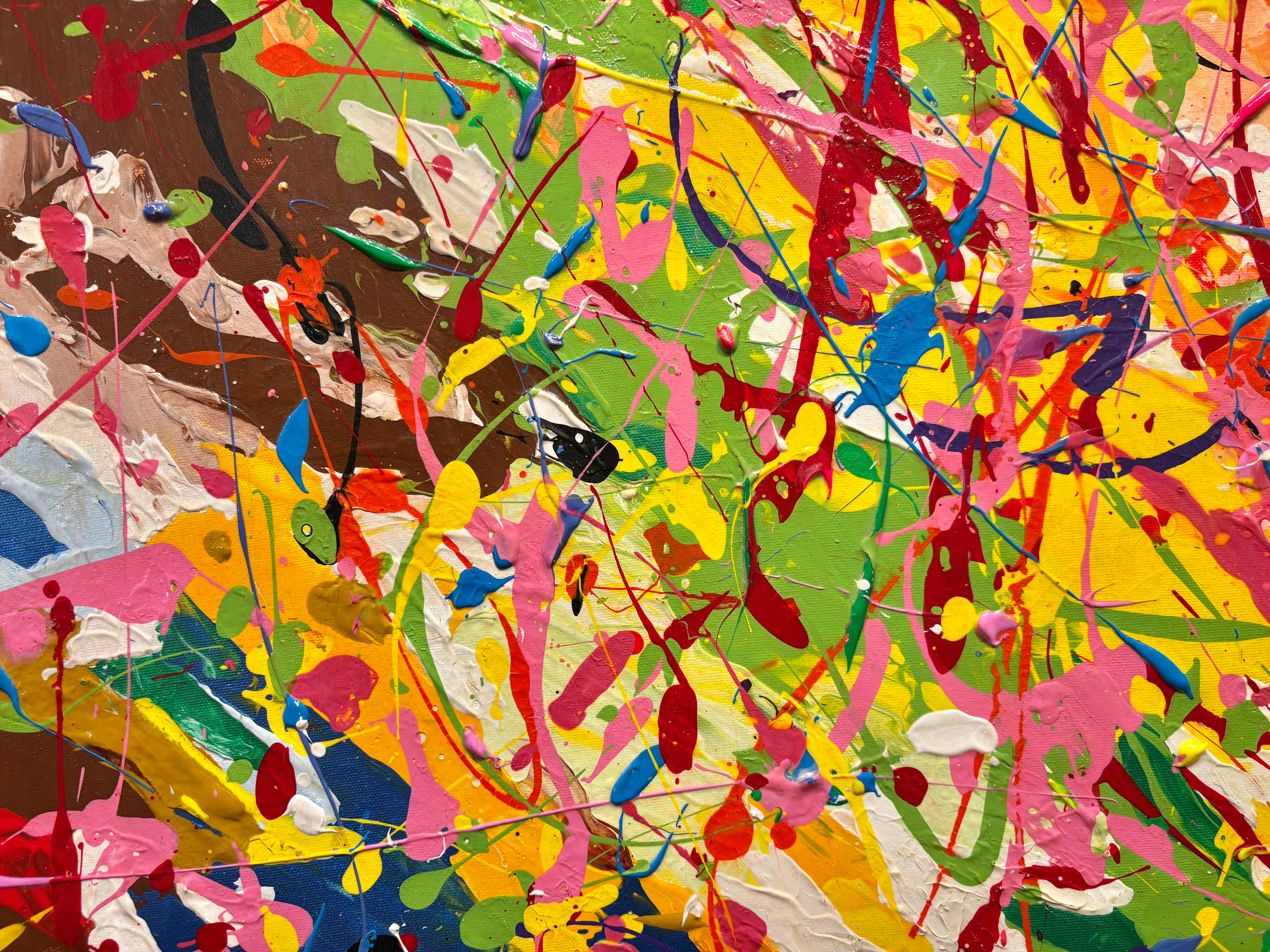 'Birthday Everyday' di Sveta Hessler - Vibrante splatter astratto contemporaneo in vendita 8