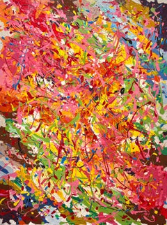 'Birthday Everyday' by Sveta Hessler - Vibrant Splatter Contemporary Abstract