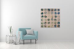 'Deep Water'  Blue And White Abstract Painting  Contemporary Geometric Art