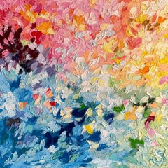 "Hidden Meadow" Colorful Contemporary Abstract by Sveta Hessler