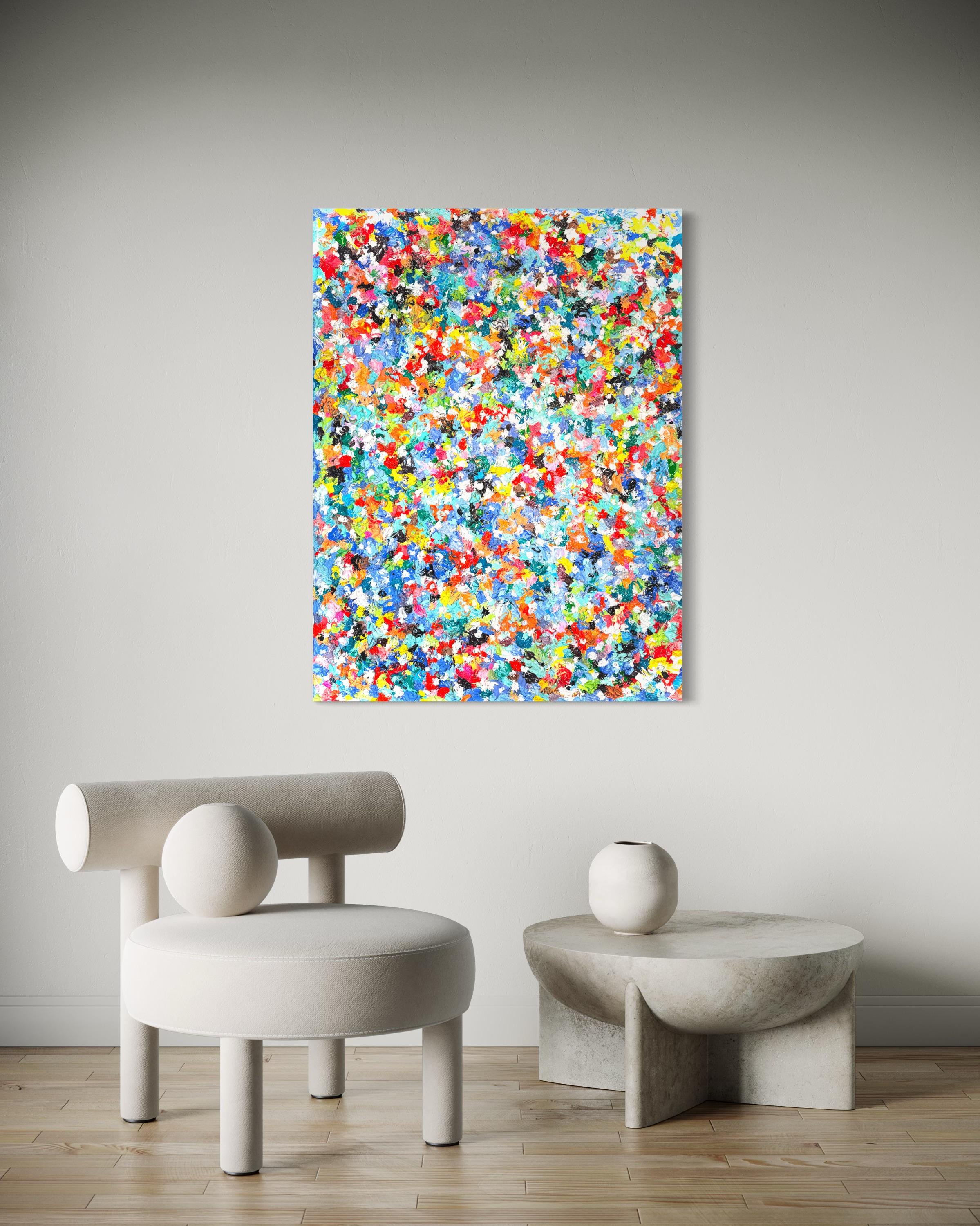 'Amore per il prato' di Sveta Hessler - Pittura acrilica dai colori vivaci e strutturati 1