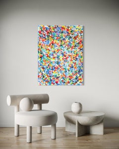 Amor por la pradera" de Sveta Hessler - Pintura acrílica con textura y colores vibrantes