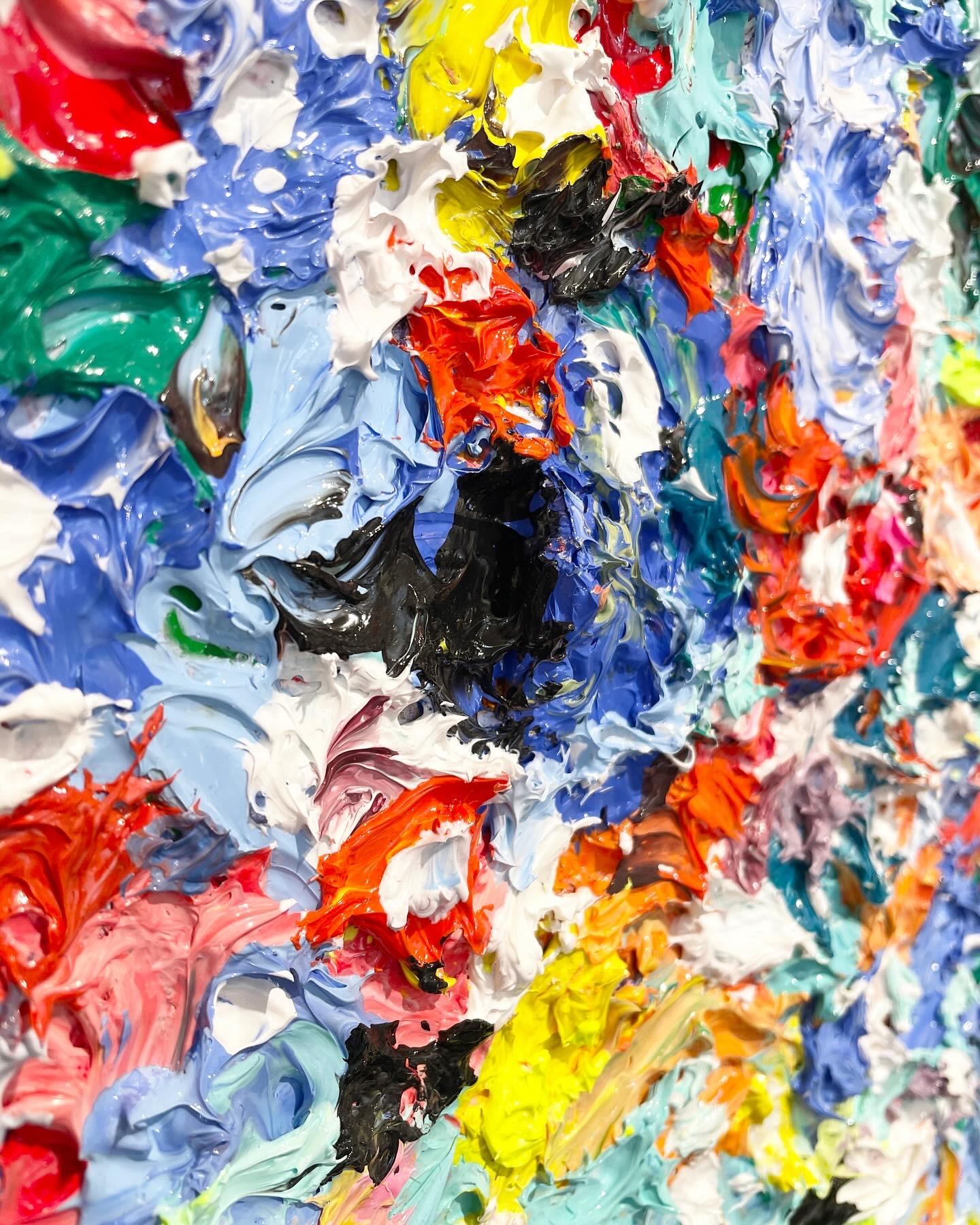'Amore per il prato' di Sveta Hessler - Pittura acrilica dai colori vivaci e strutturati 2