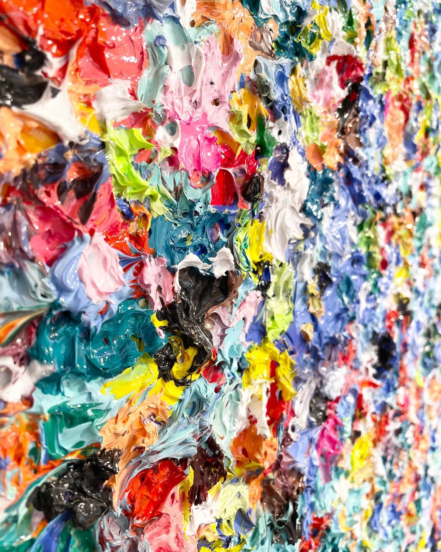 'Amore per il prato' di Sveta Hessler - Pittura acrilica dai colori vivaci e strutturati 5