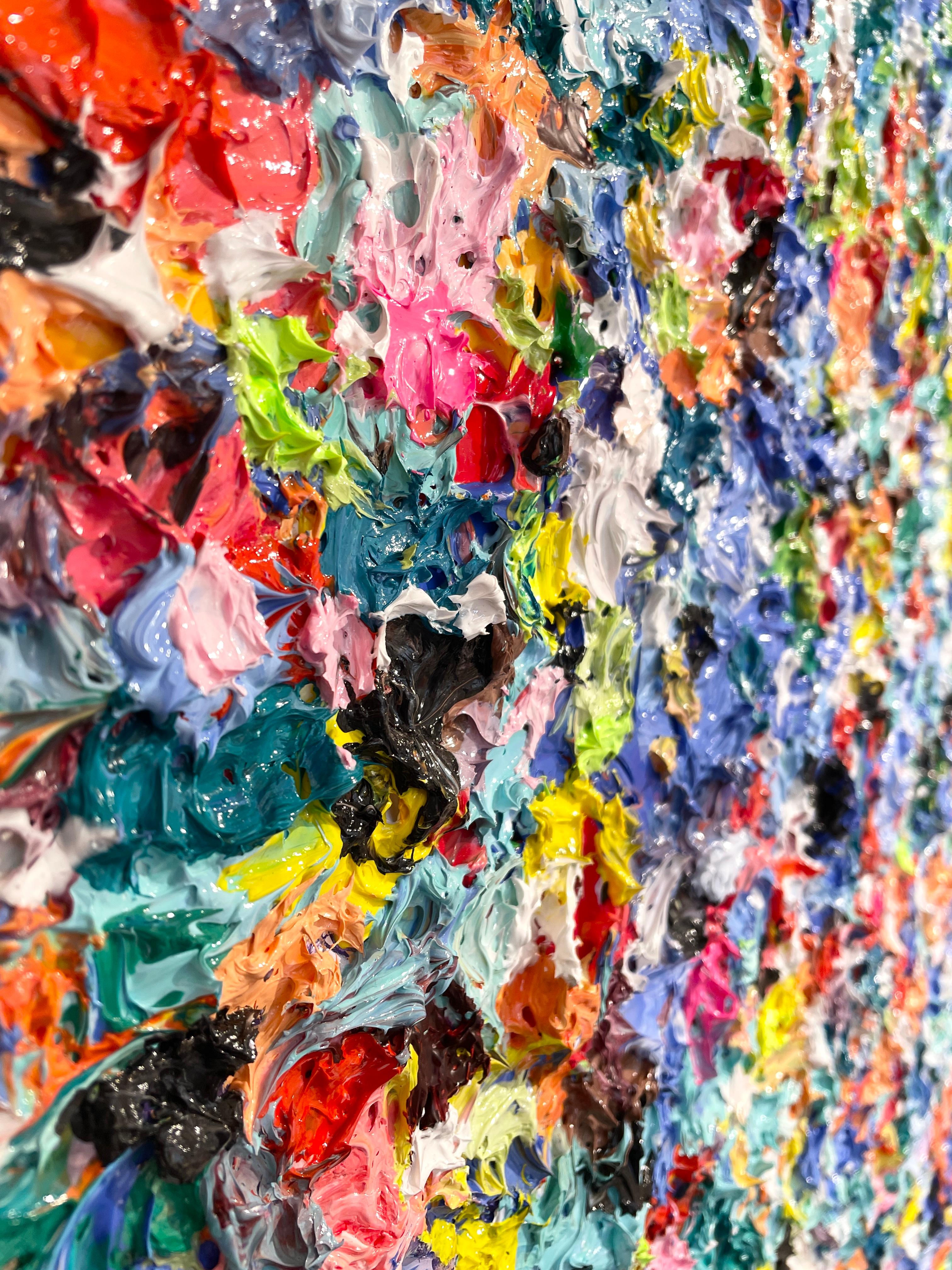 'Amore per il prato' di Sveta Hessler - Pittura acrilica dai colori vivaci e strutturati 6