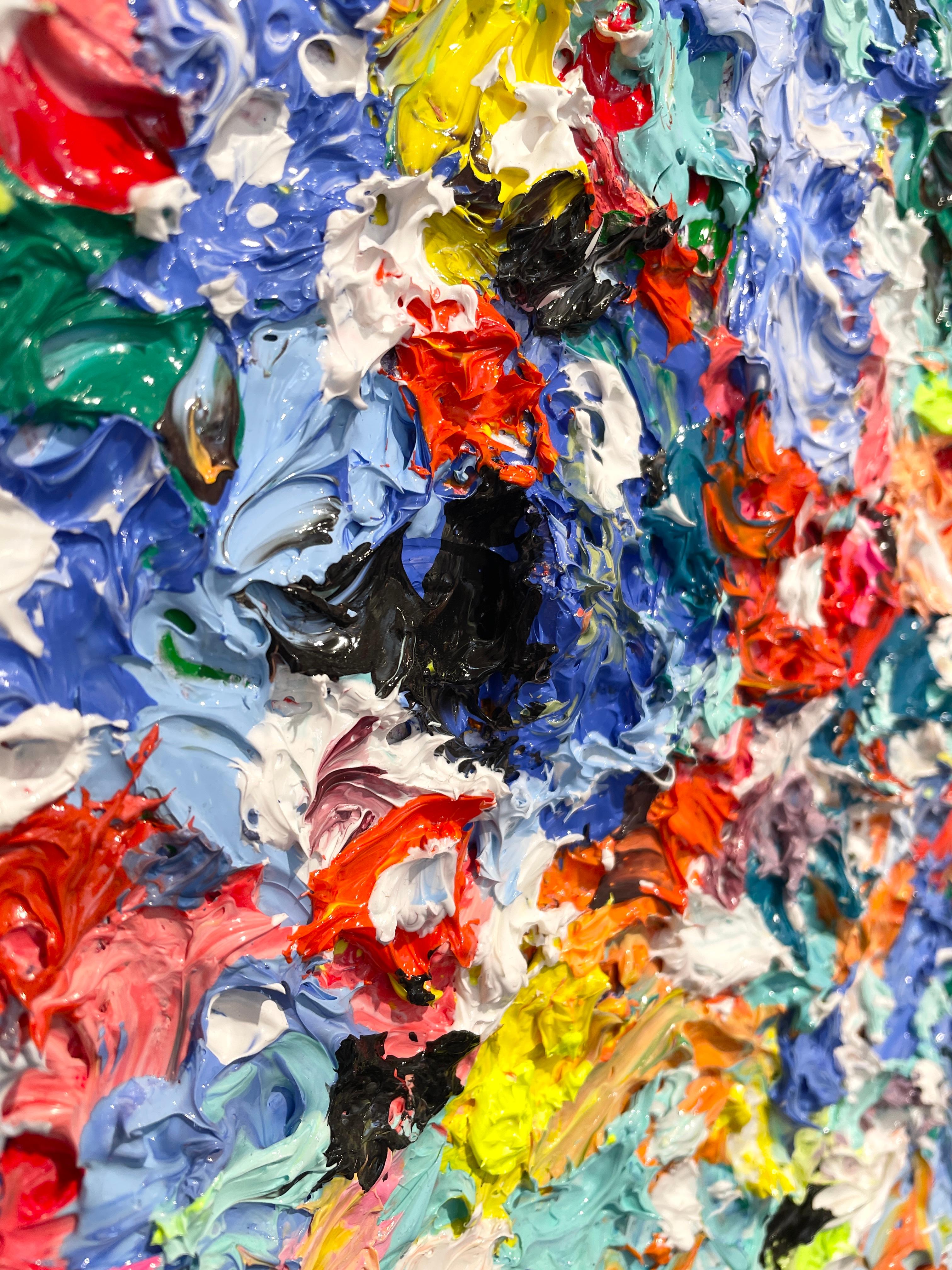 'Amore per il prato' di Sveta Hessler - Pittura acrilica dai colori vivaci e strutturati 7