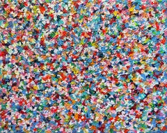 "Love for Meadow II" di Sveta Hessler - Astratto contemporaneo a trama colorata