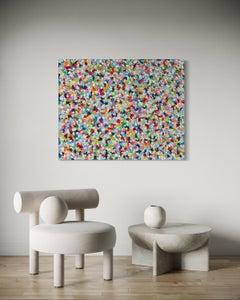 "Amor por la pradera V" de Hessler - Pintura abstracta de colores brillantes con textura