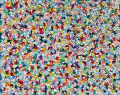 "Love for Meadow V" by Hessler - Textured Bright Colorful Abstract Painting