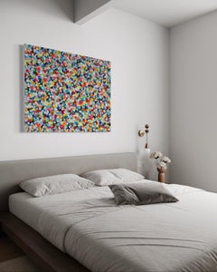 "Amor por la pradera VI" de Sveta - Abstracto contemporáneo con textura de colores vibrantes