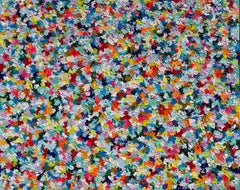 "Love for Meadow VI" by Sveta - Vibrant Colorful Textured Contemporary Abstract