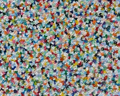 "Liebe zur Wiese VII" von Hessler - Floral inspirierte farbenfrohe Impasto-Mischtechnik