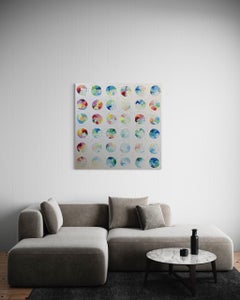"Rainbow Rolex" Colorful Geometric Circles Contemporary Abstract - Sveta Hessler