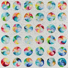 "Rainbow Rolex III" by Sveta Hessler - Colorful Vibrant Abstract Oil Painting