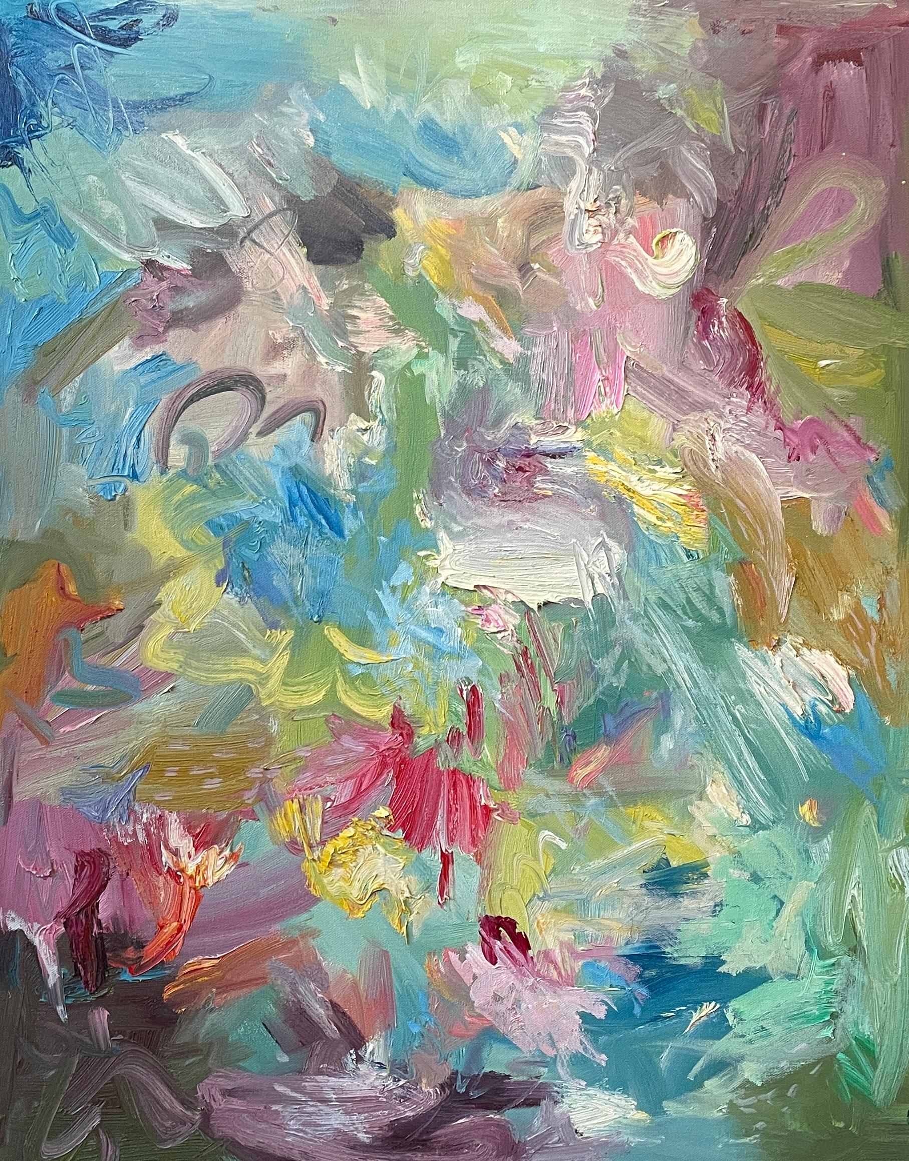 Sveta Hessler (russa, nata nel 1973)
"Riflessione" 2023
Pittura ad olio, tela, barella
L'artista ha firmato il retro del dipinto.

"Reflection" di Sveta Hessler è un olio su tela di 30" x 24" che testimonia il fascino dell'espressione astratta