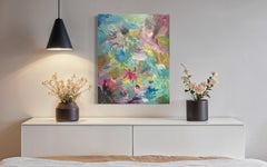 "Reflection" von Sveta Hessler - Kleine abstrakte Kunst in hellen Tönen Contemporary