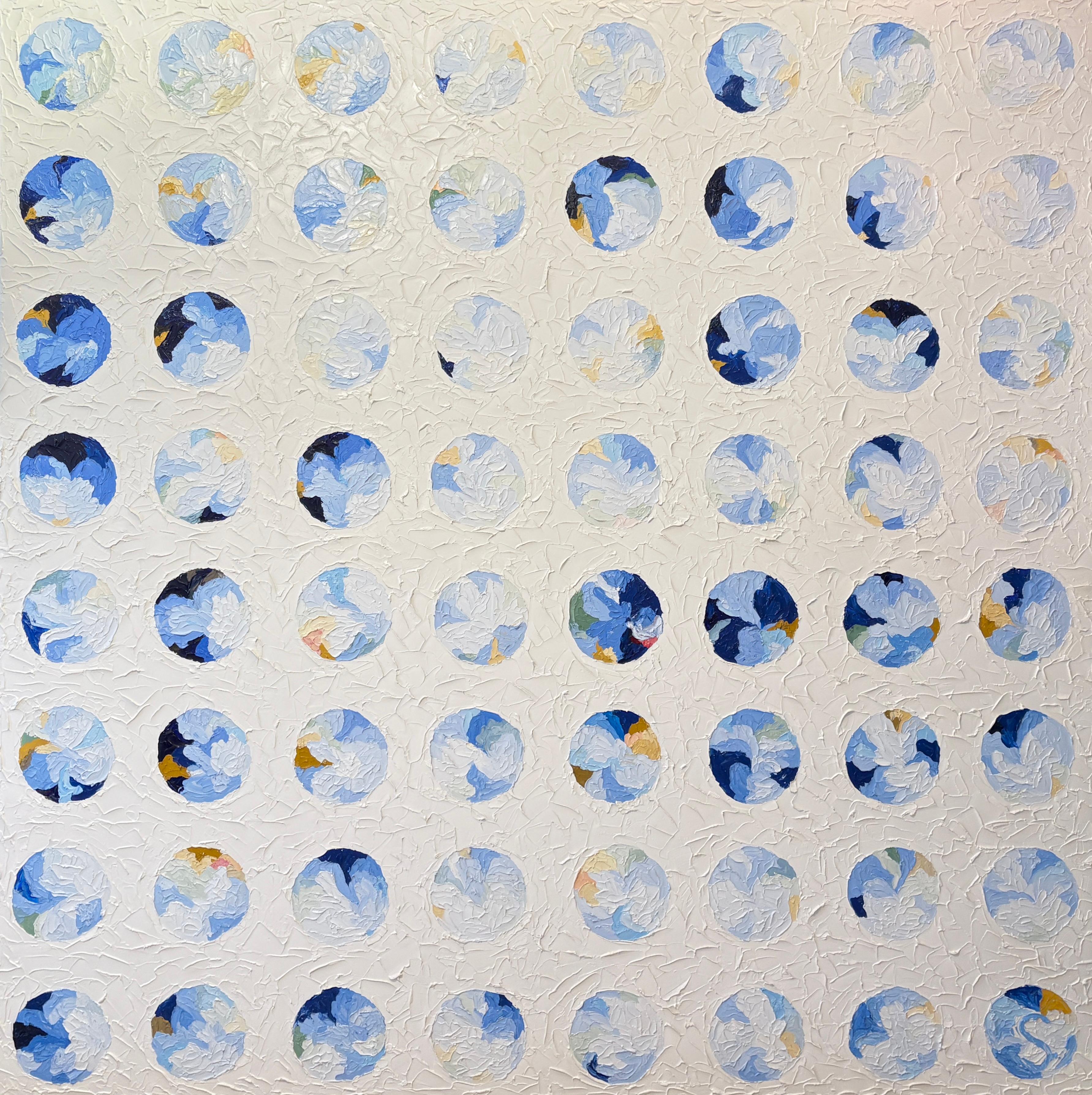 Sveta Hessler (rusa, nacida en 1973)
"Serenidad" 2023
Pintura al óleo, lienzo, barras de camilla
El artista firmó en la parte inferior derecha y posterior del cuadro.

"Serenidad" de Sveta Hessler es un exquisito ejemplo de arte abstracto