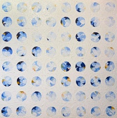 "Serenity" by Sveta Hessler - Large White, Blue, and Earth Tone Modern Abstract