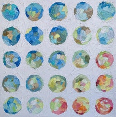 'Summer Days' Colorful Vibrant Circles Contemporary Abstract by Sveta Hessler