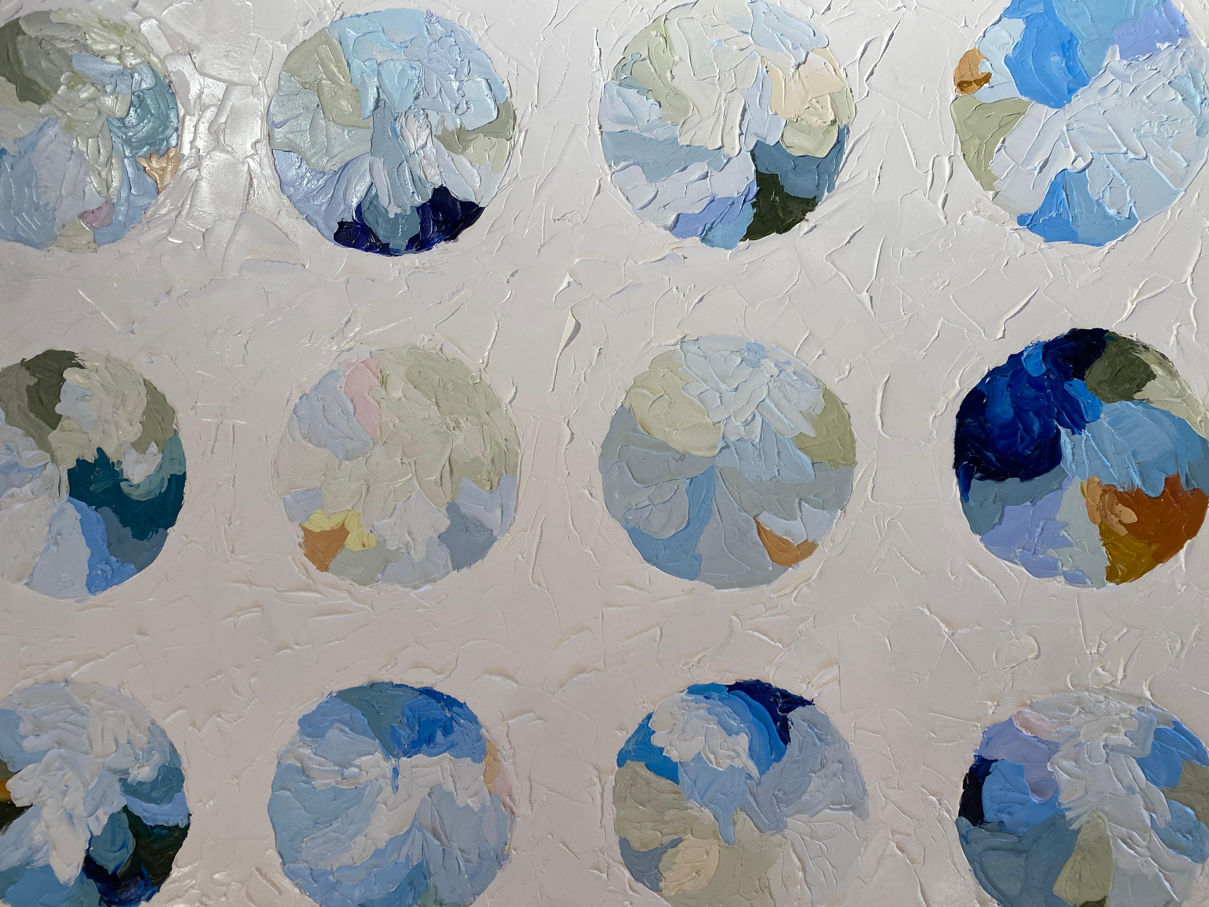 Tranquillità' Pianeti astratti contemporanei - Painting di Sveta Hessler