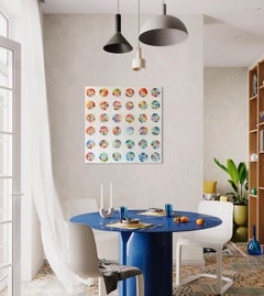 'Tropical Vibes 2' - Cerchi dalla texture brillante - Espressionismo astratto vibrante