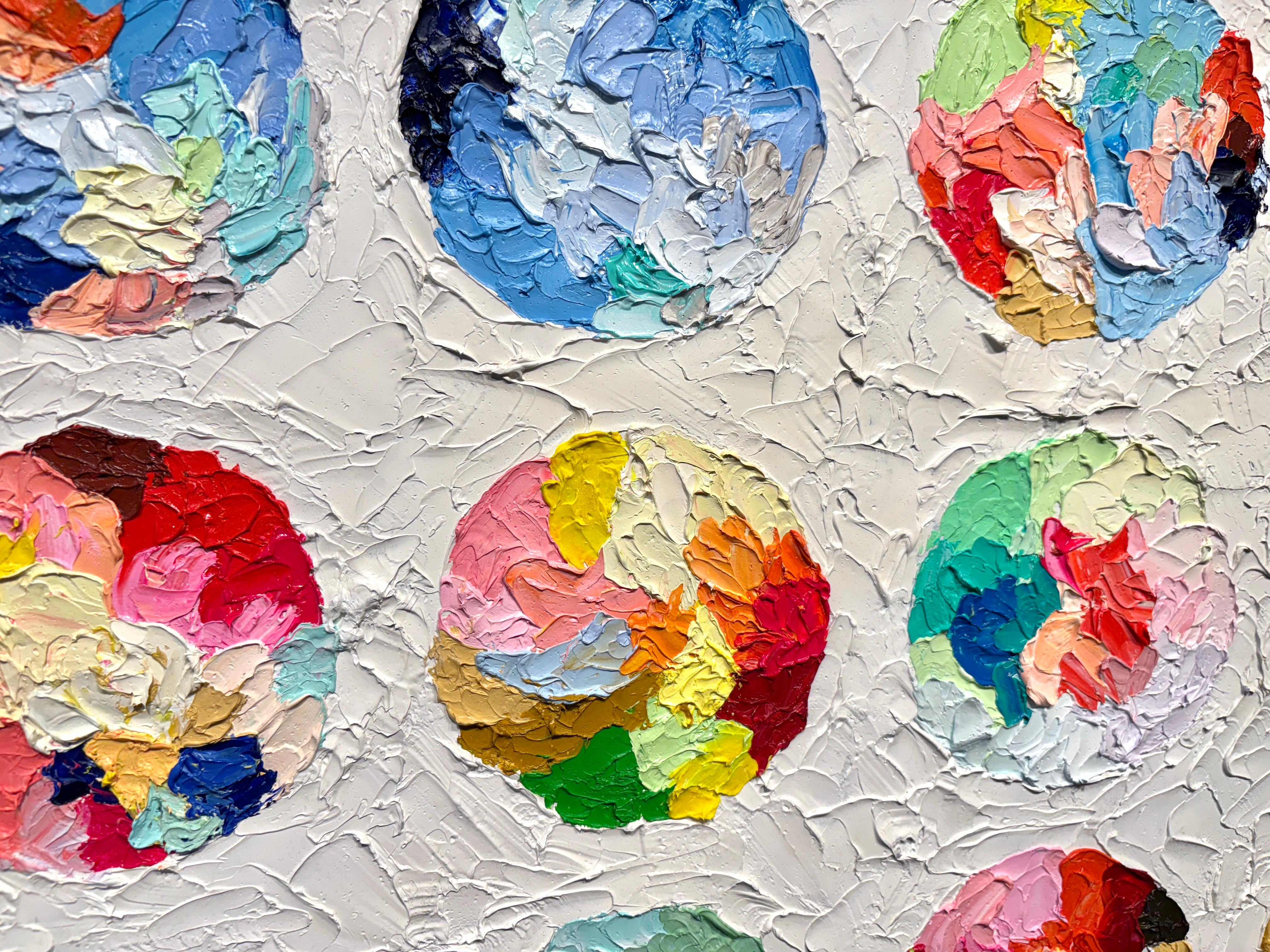 'Vibrazioni tropicali III' di Sveta Hessler - Pittura astratta moderna e dai colori vivaci in vendita 2