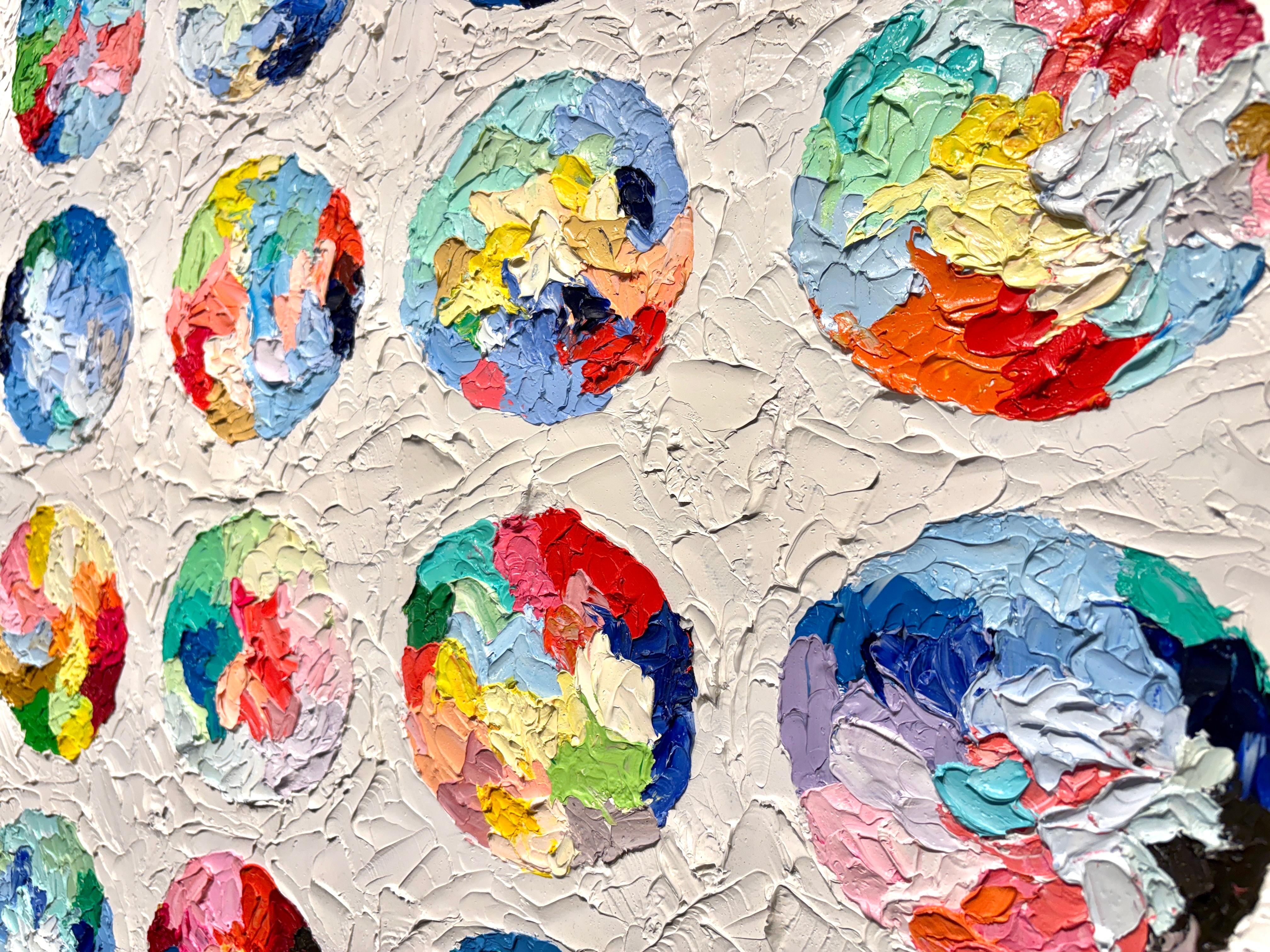 'Vibrazioni tropicali III' di Sveta Hessler - Pittura astratta moderna e dai colori vivaci in vendita 3