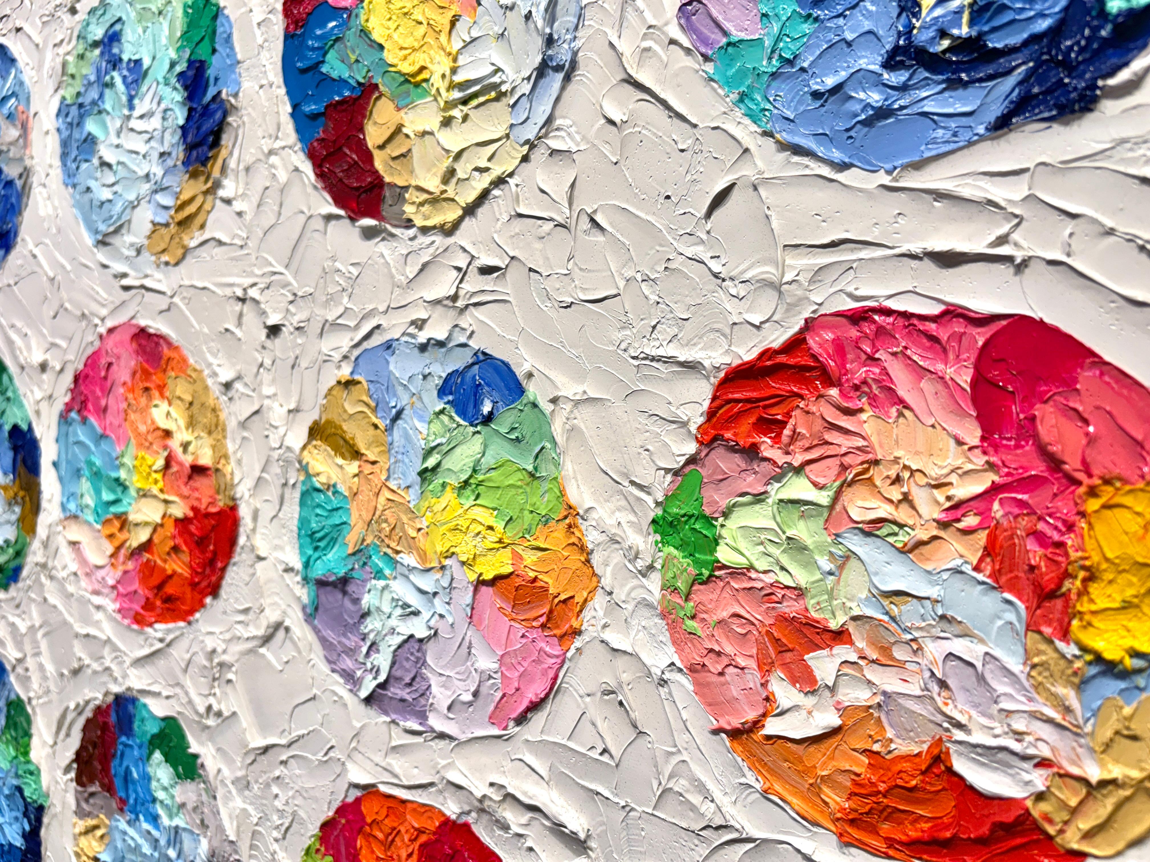 'Vibrazioni tropicali III' di Sveta Hessler - Pittura astratta moderna e dai colori vivaci in vendita 5