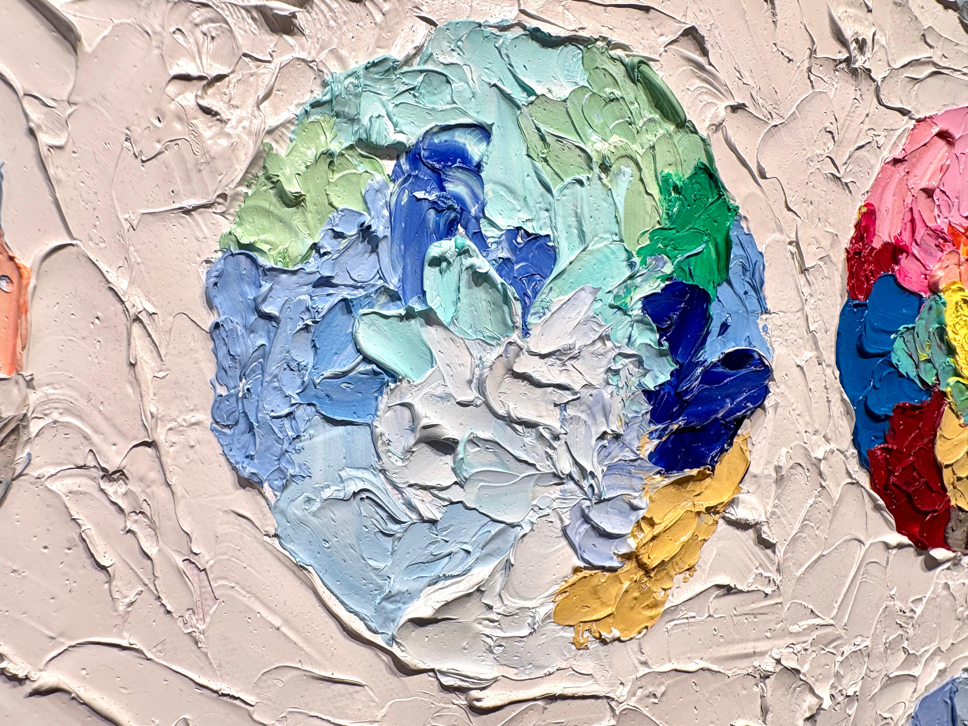 'Vibrazioni tropicali III' di Sveta Hessler - Pittura astratta moderna e dai colori vivaci in vendita 6