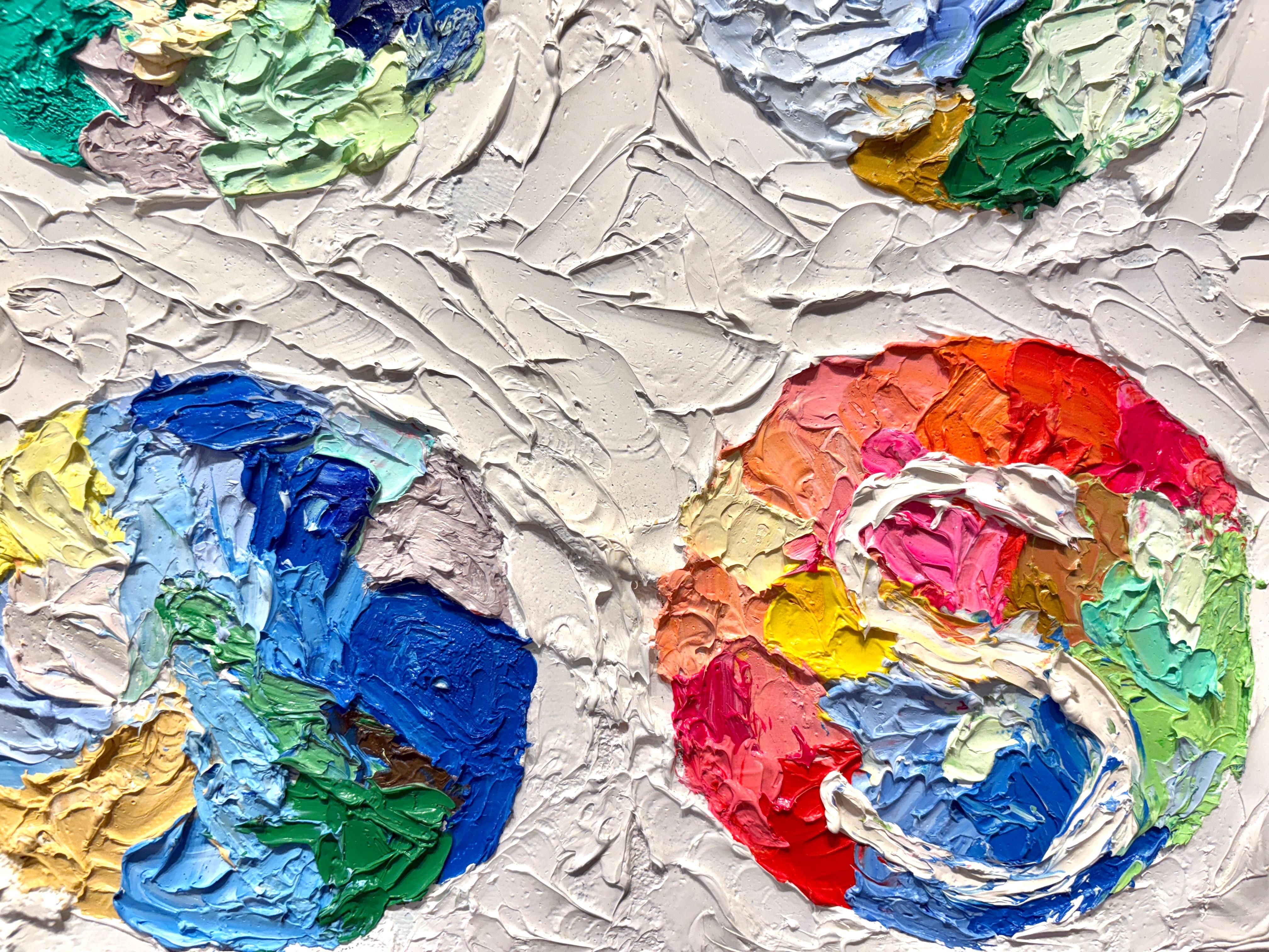 'Vibrazioni tropicali III' di Sveta Hessler - Pittura astratta moderna e dai colori vivaci in vendita 7