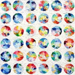 'Tropical Vibes III' by Sveta Hessler - Bright Colorful Modern Abstract Painting