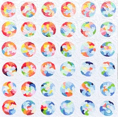 "Tropical Vibes IV" by Hessler - Bright Colorful Abstract Spheres over White
