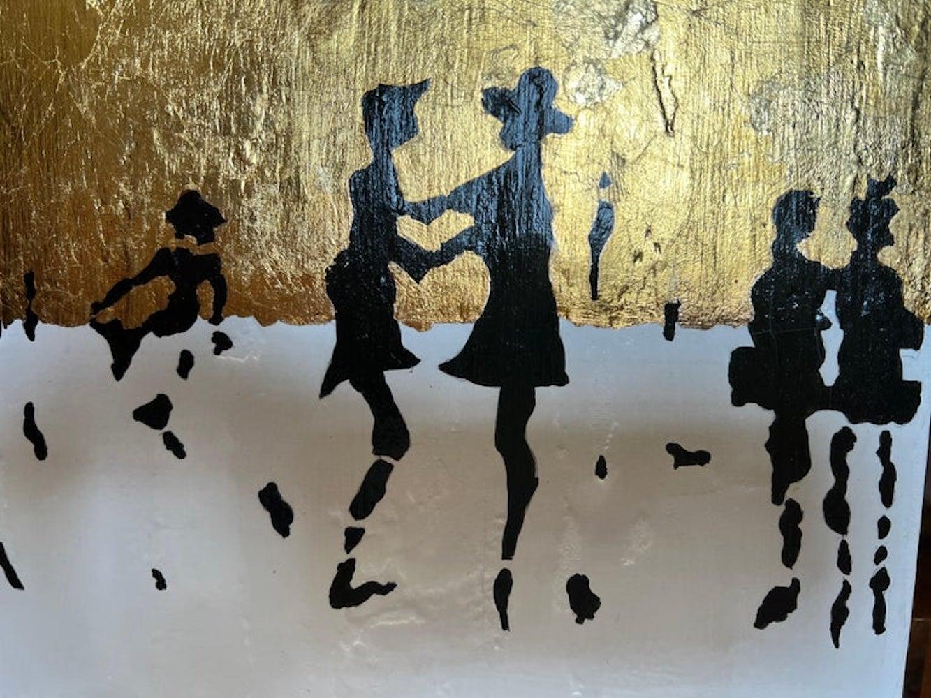 Elusion - Gold Figurative Painting by Svetlana Gorbunova