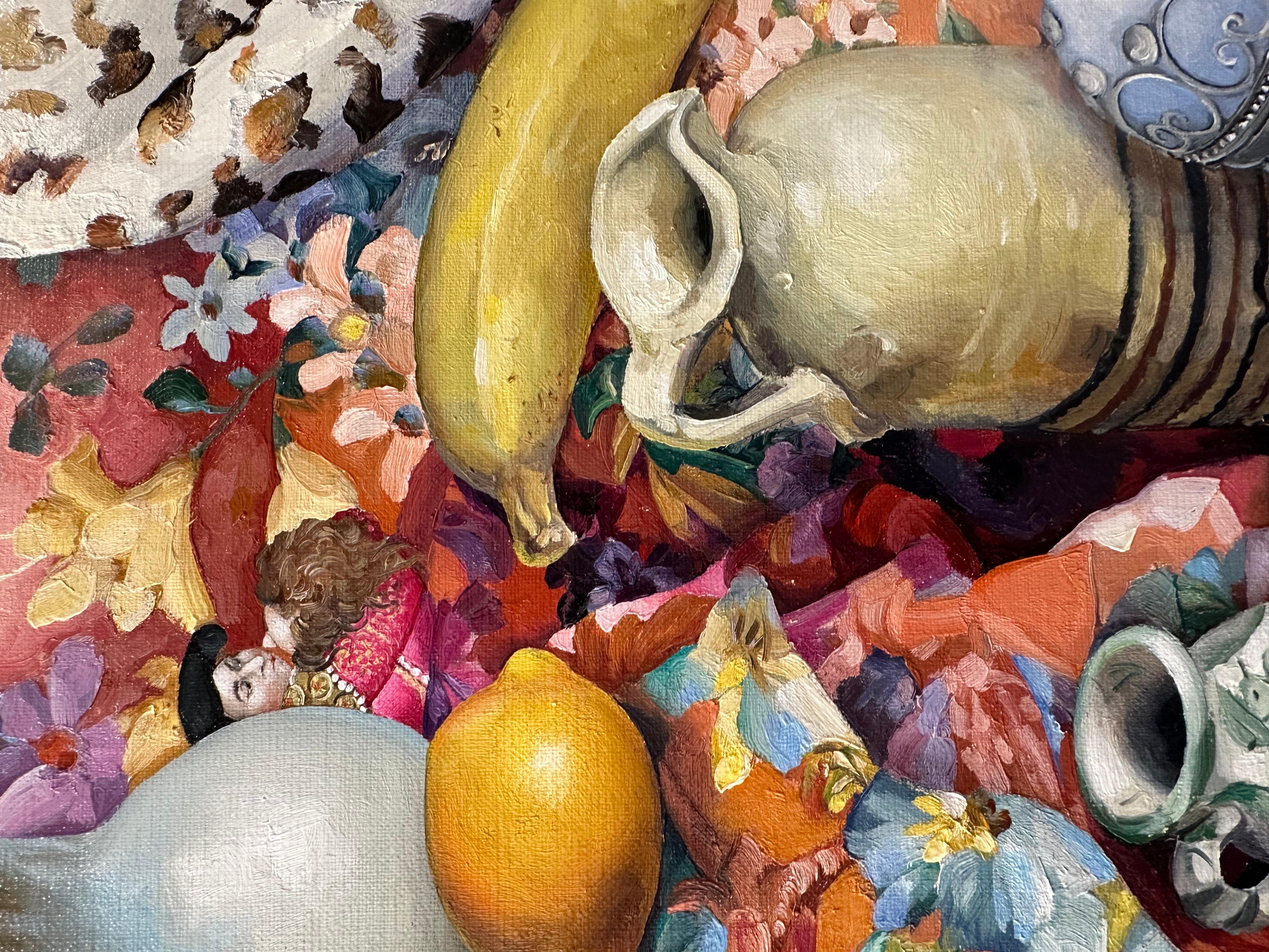 It is a Tale of Evenings and Dawns (Braun), Figurative Painting, von Svetlana Kalachnik