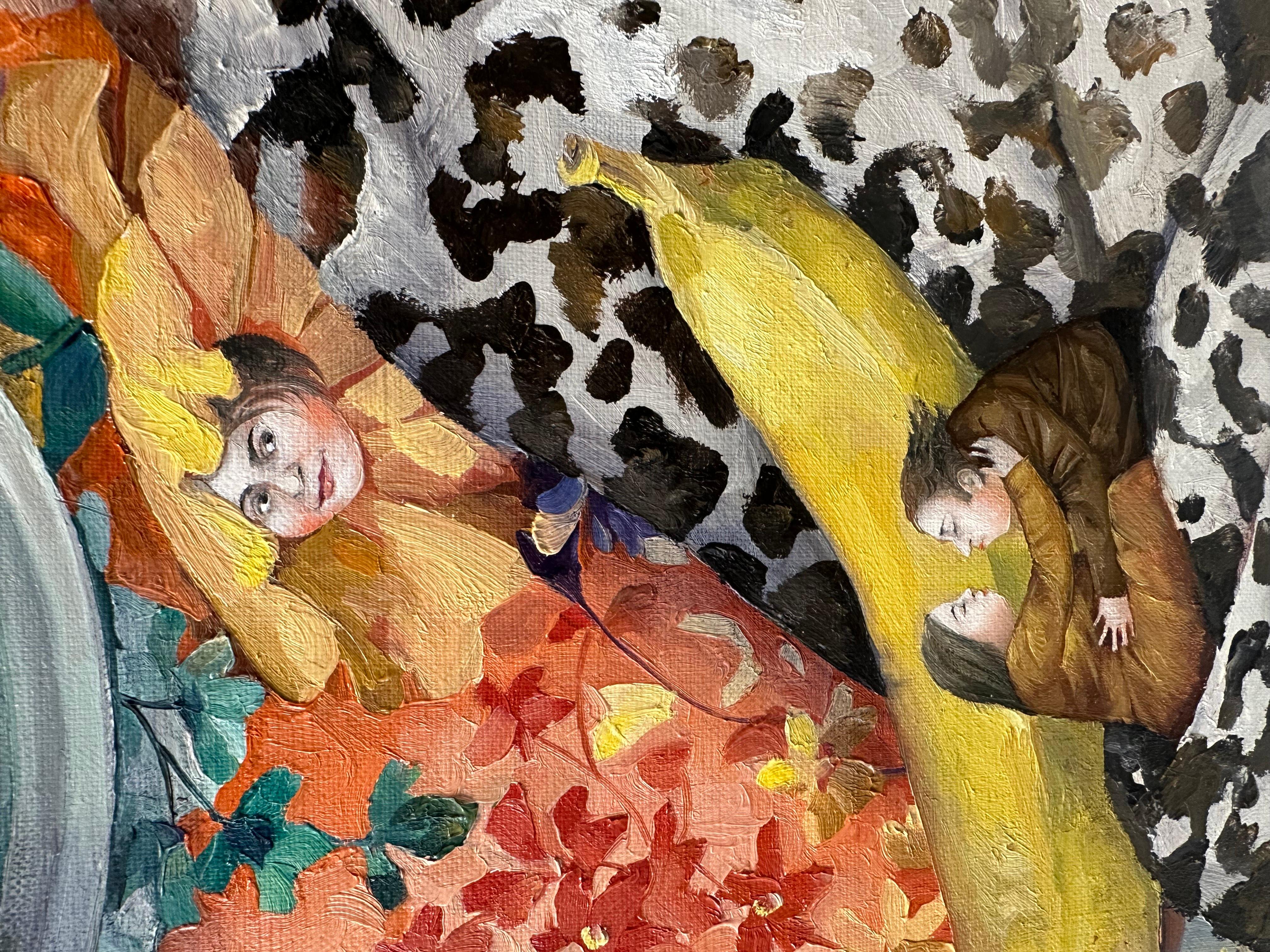 Svetlana Kalachnik’s unmistakable work expresses a mastery of the craft of painting, her art depicts situations of complicity between her characters; she takes the viewer into a world of fantasy mixed with reality. In Svetlana’s world, there is room