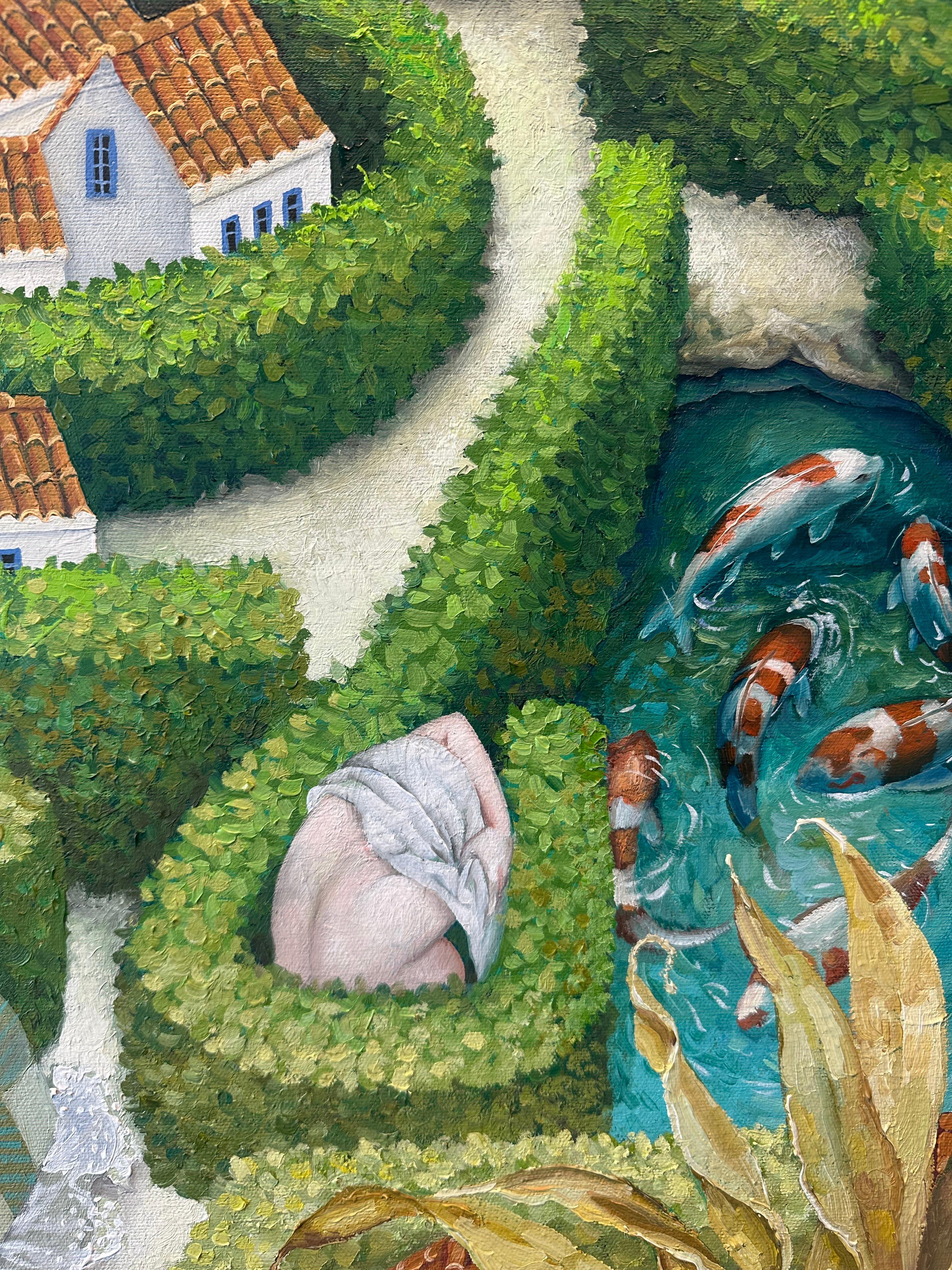 The Queen of the Labyrinth (Zeitgenössisch), Painting, von Svetlana Kalachnik