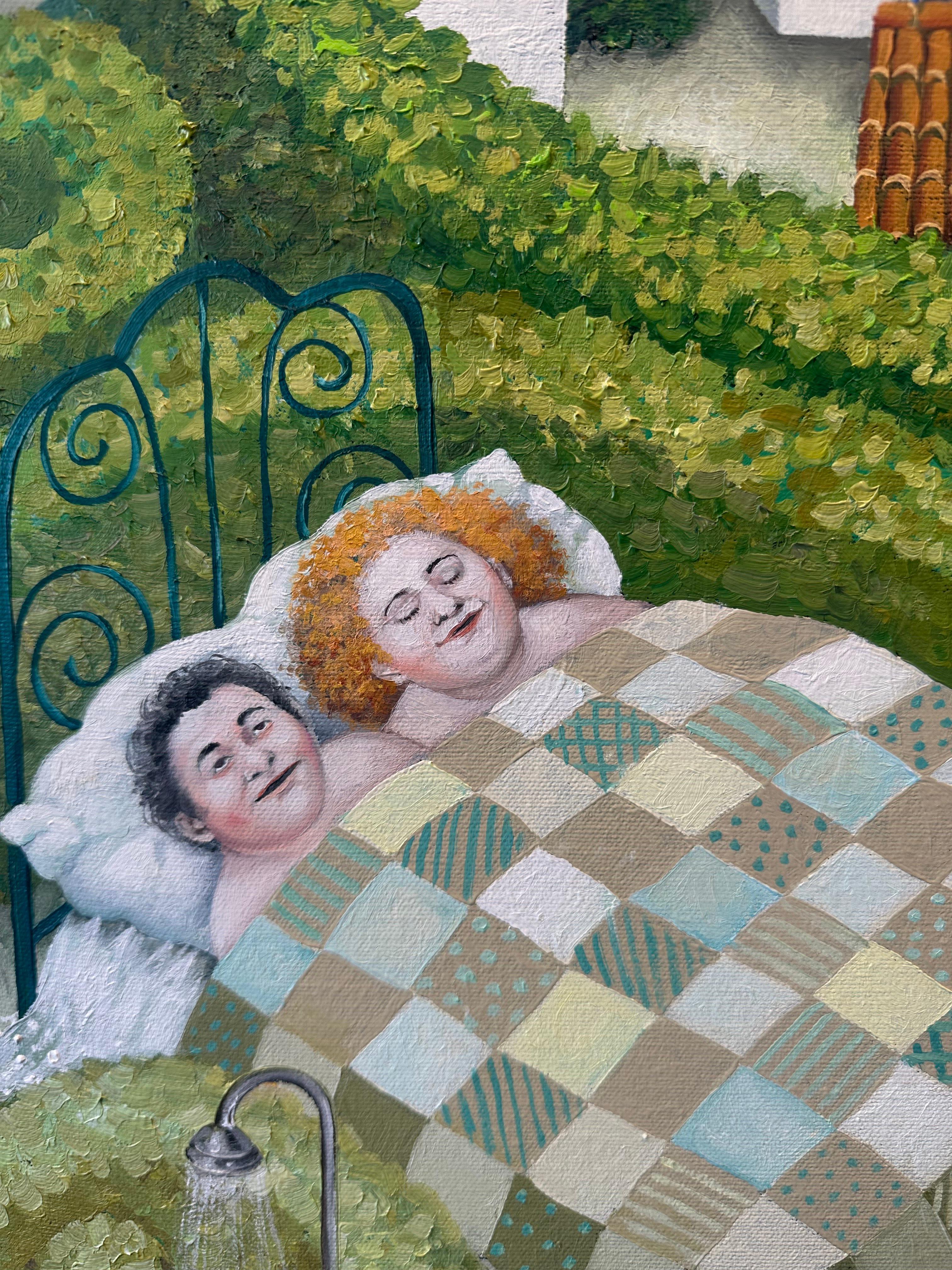 The Queen of the Labyrinth (Braun), Figurative Painting, von Svetlana Kalachnik