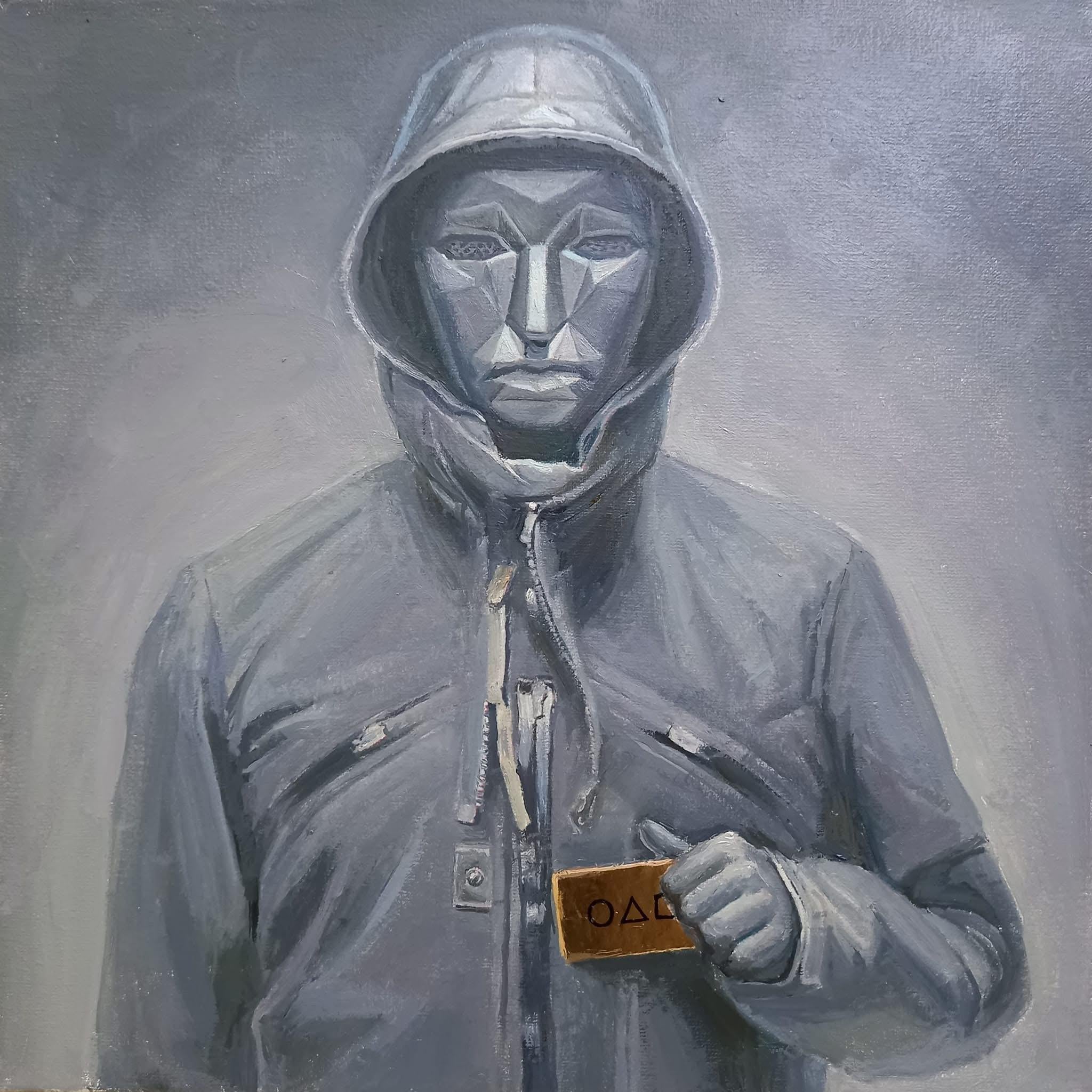 Portrait Painting de Svetlana Lazareva - ""Llámame  Basado en la serie "El juego de los calamares""