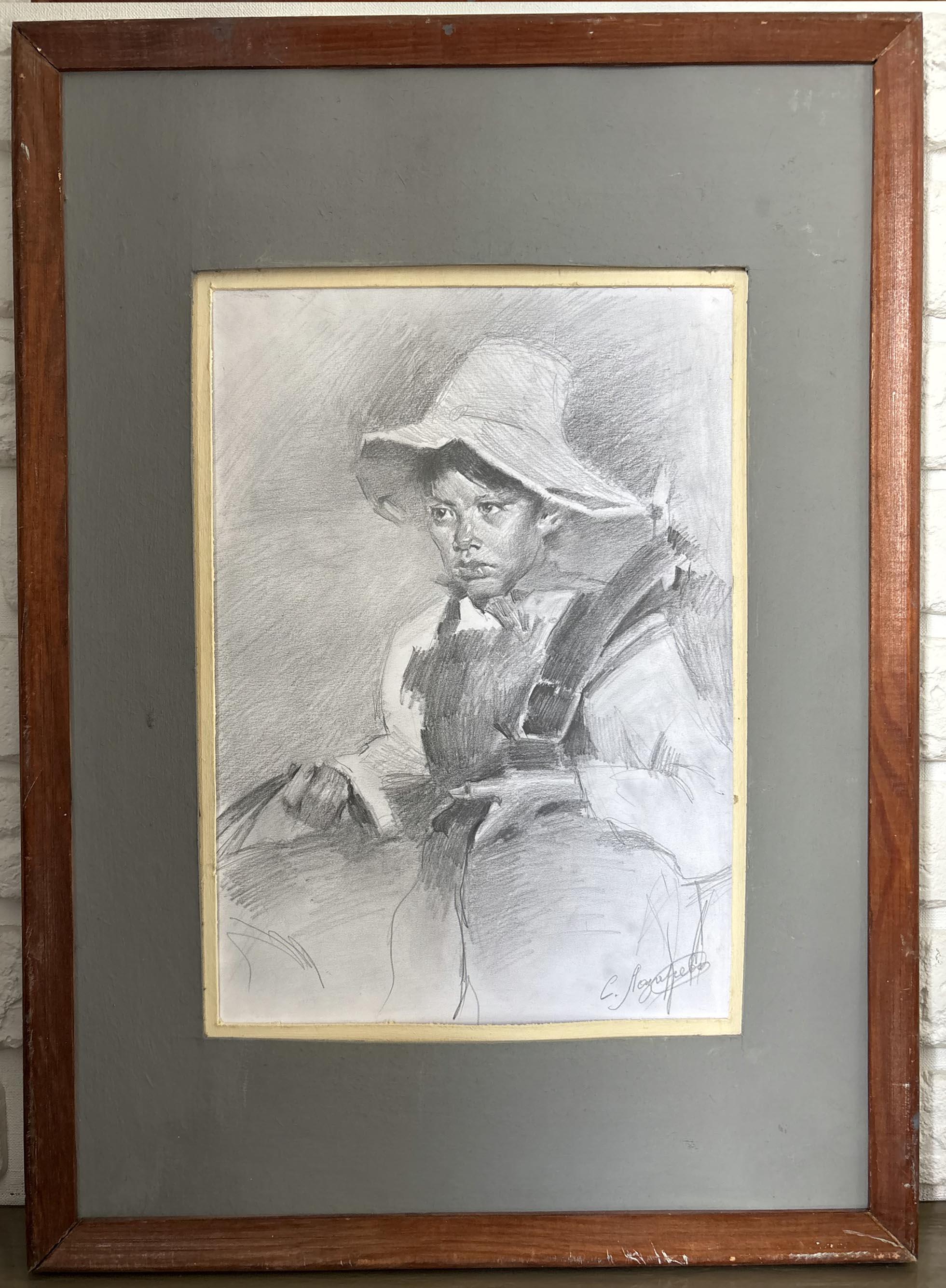 Figurative Painting Svetlana Lazareva - "Portrait d'un garçon