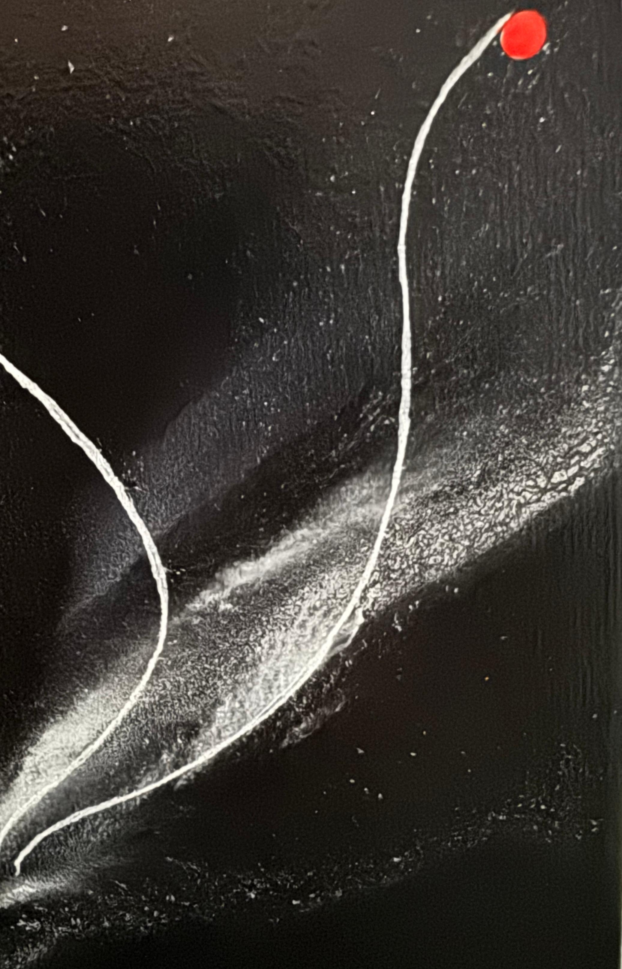 RÊVES DISPERSÉS-VI - Noir Abstract Painting par Svetlana Martin
