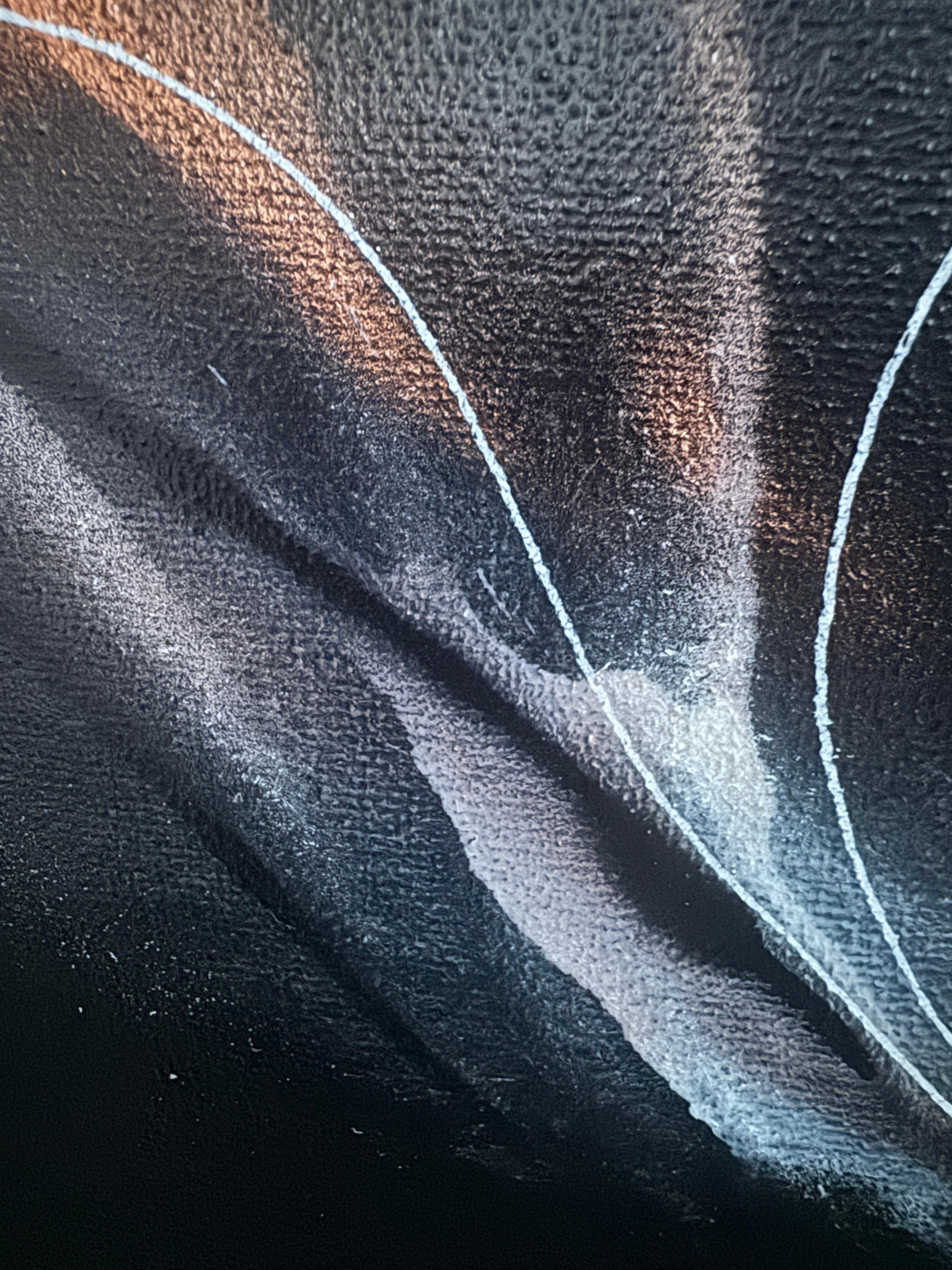 DISPERDERE I SOGNI-VII - Abstract Painting Nero di Svetlana Martin